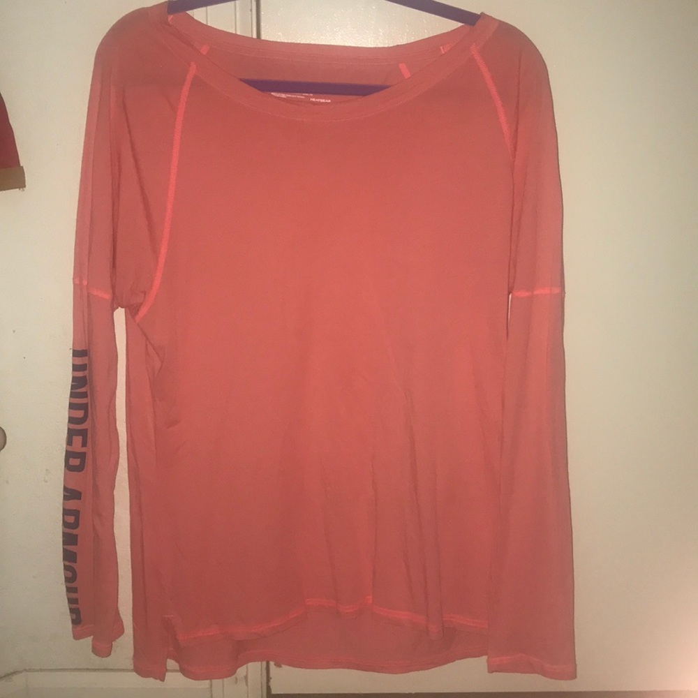 Bright pink Under Armour shirt